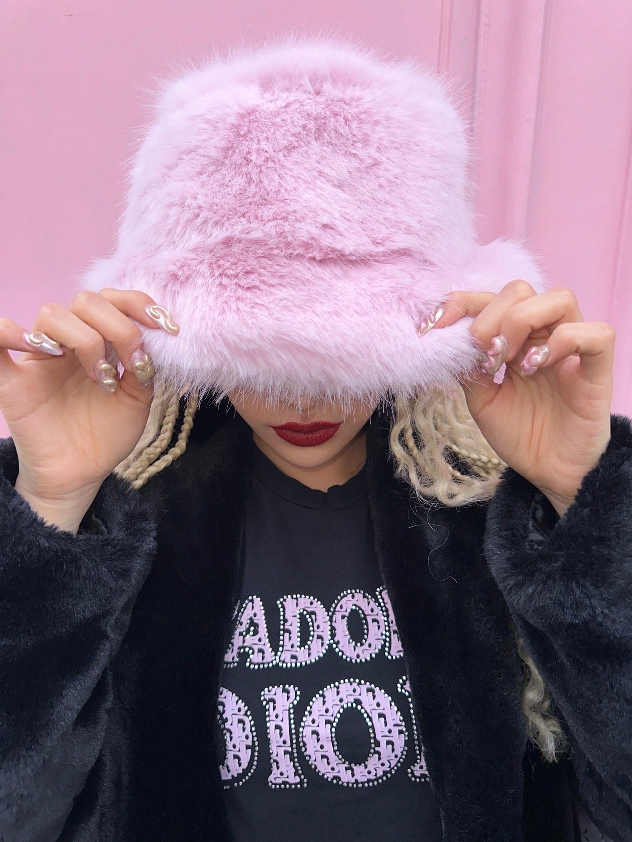 Pink rhinestone baby Dior tee