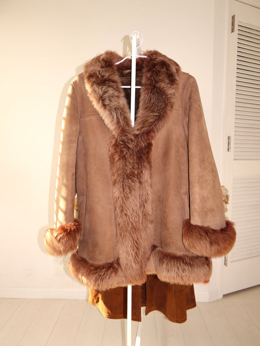 The Maron cookie mouton coat