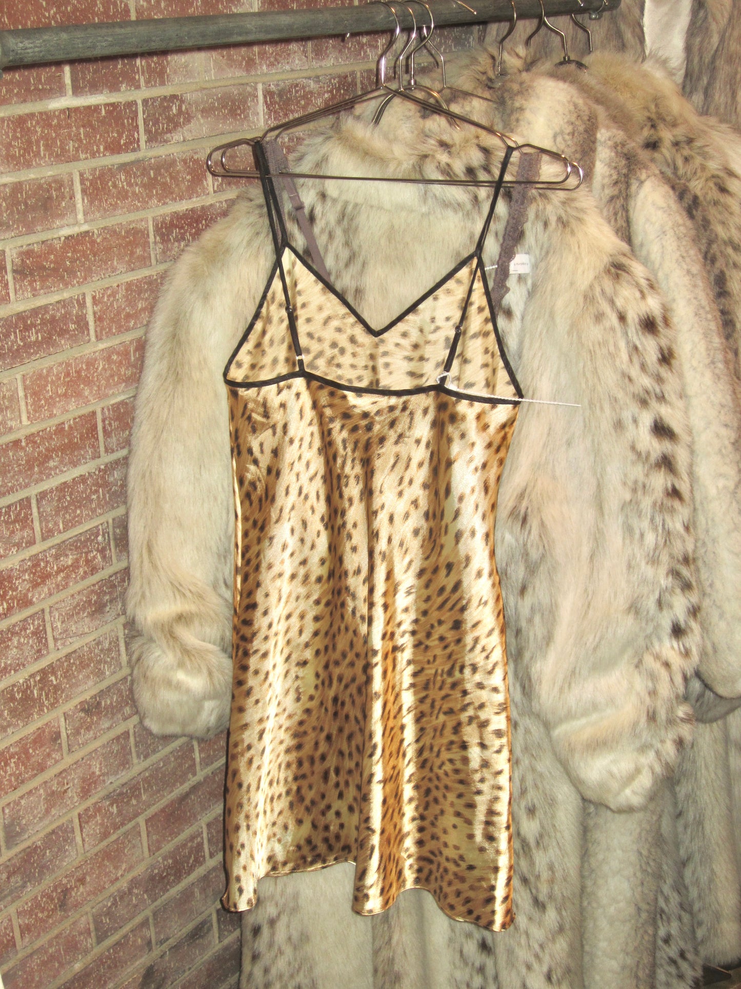 00s VS leopard slip dress