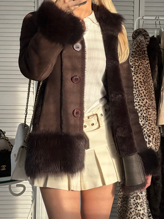Classic polo girl mouton jacket