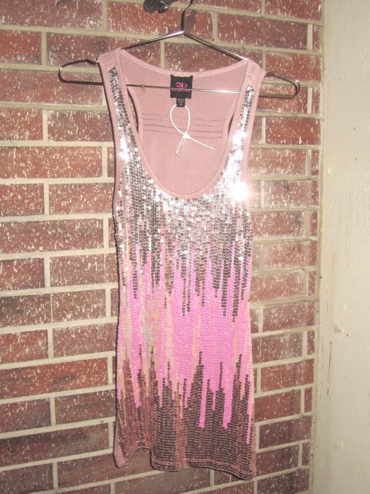 00s pink sequin top