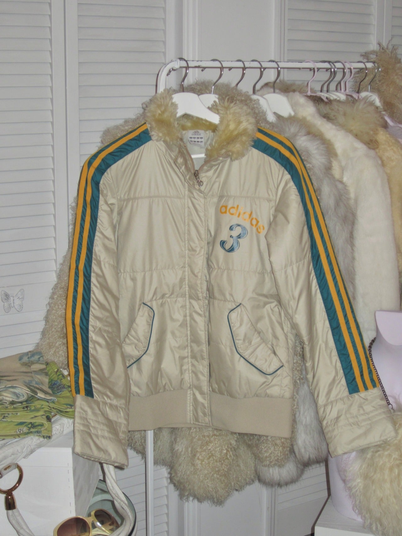 Vintage adidas nylon puffer jacket