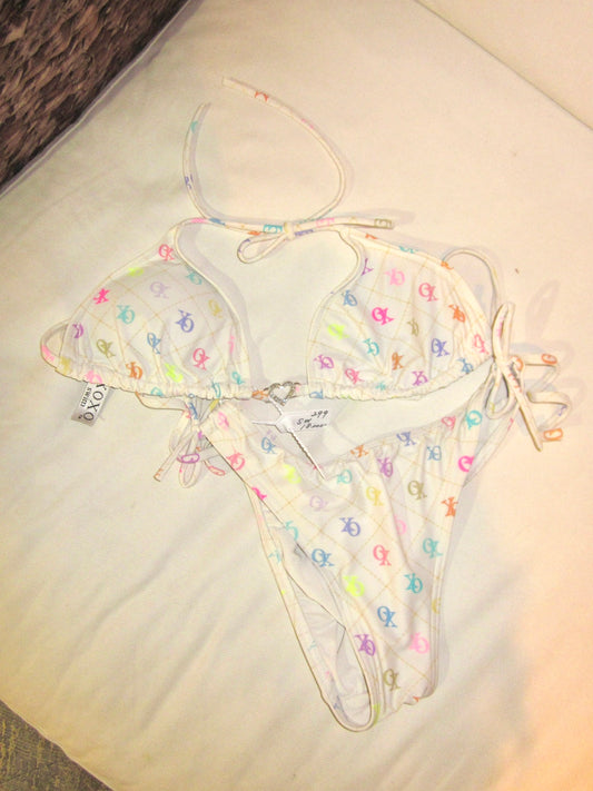 Multicolor y2K bikini set