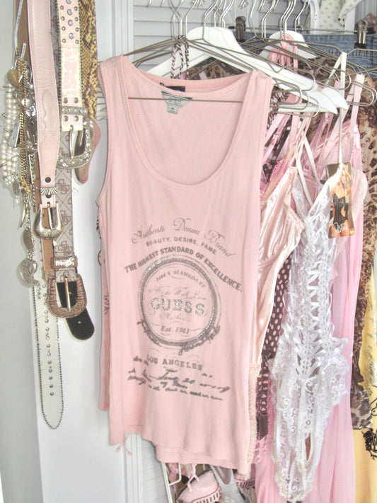 00s guess pink tank