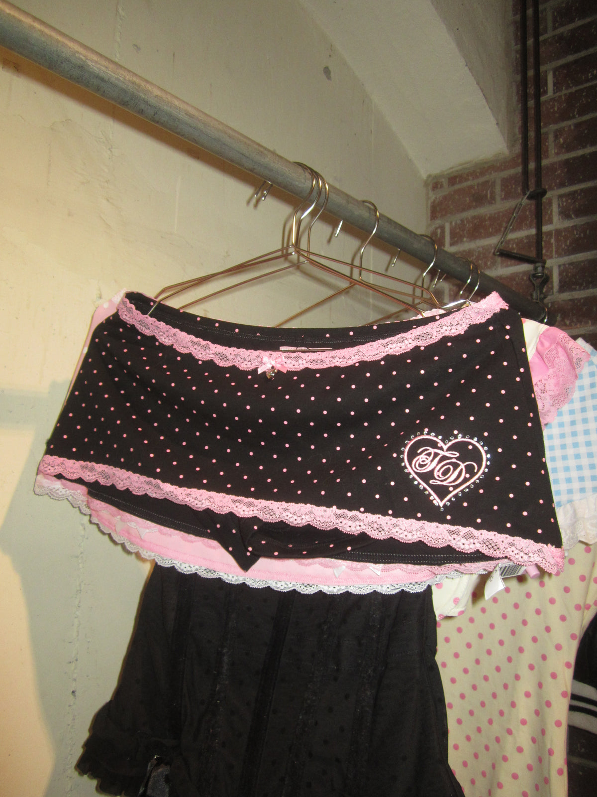 Pink Dot Lace Shorts