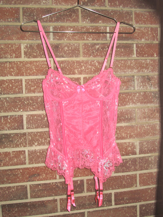 Y2K VS hot pink corset top