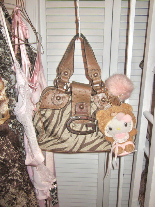 00s guess brown tiger bag