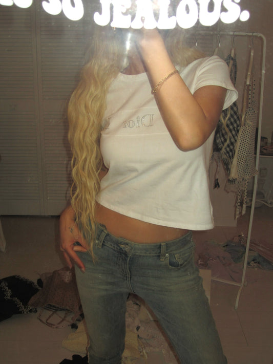 Vintage Dior rhinestone tee