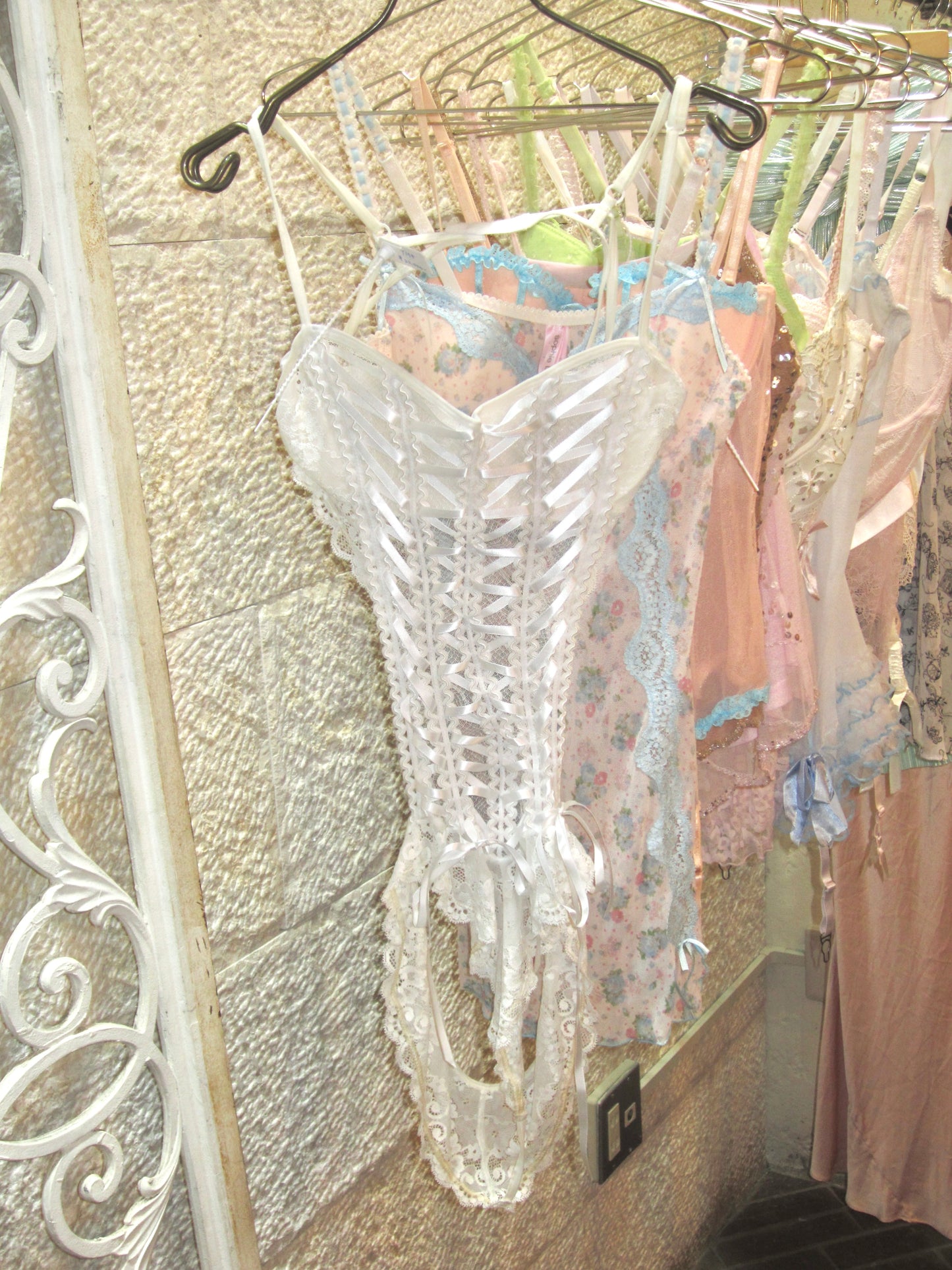 Vintage Frederick’s of Hollywood lace up bodysuits