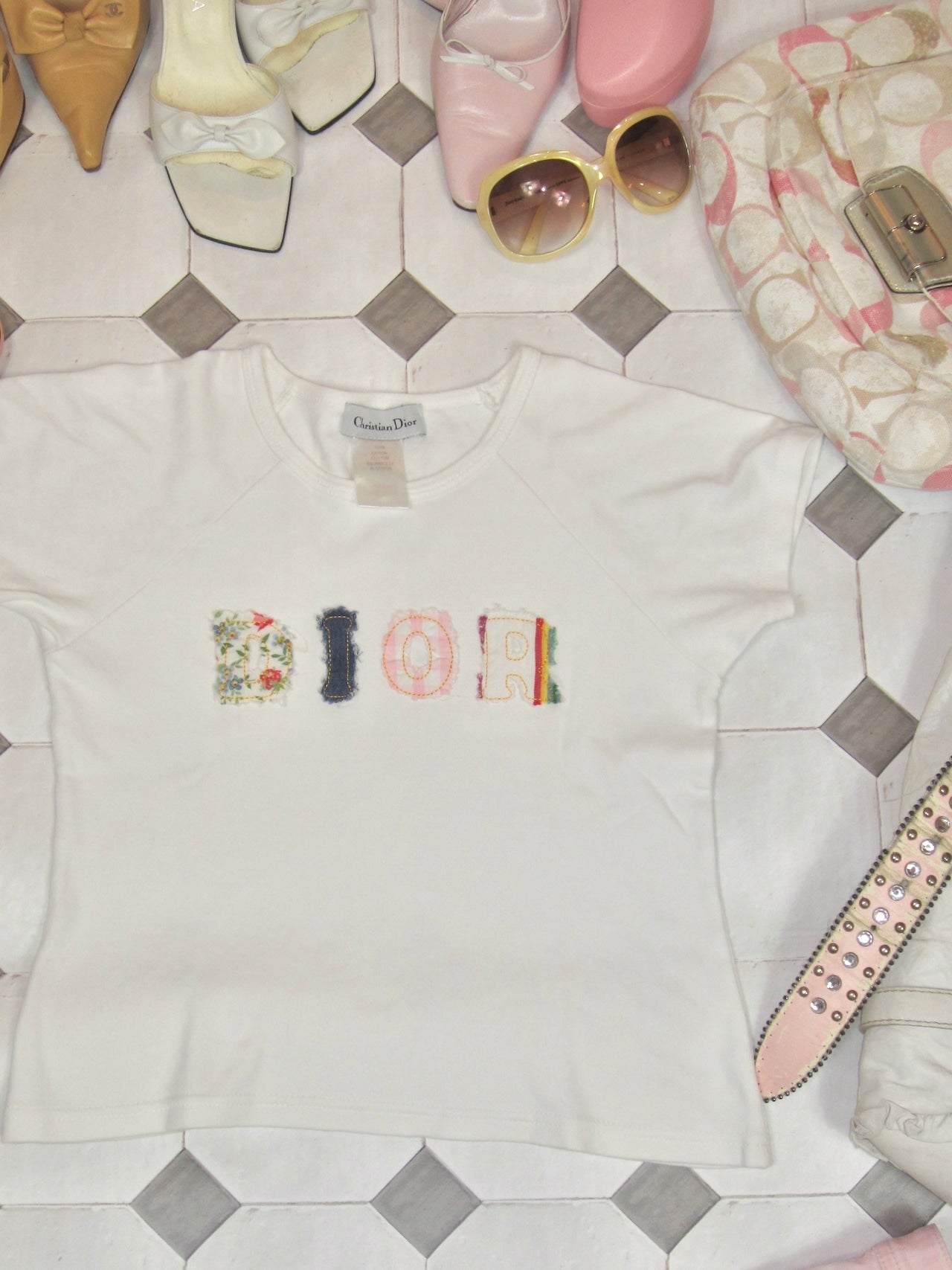 Vintage patchwork dior tee