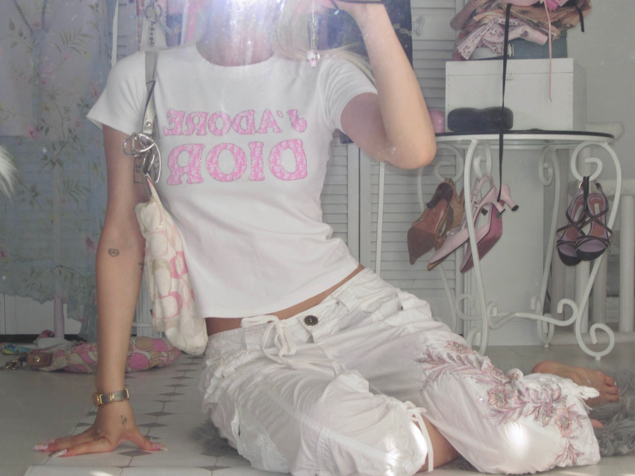 00s Bratz white summer cargo