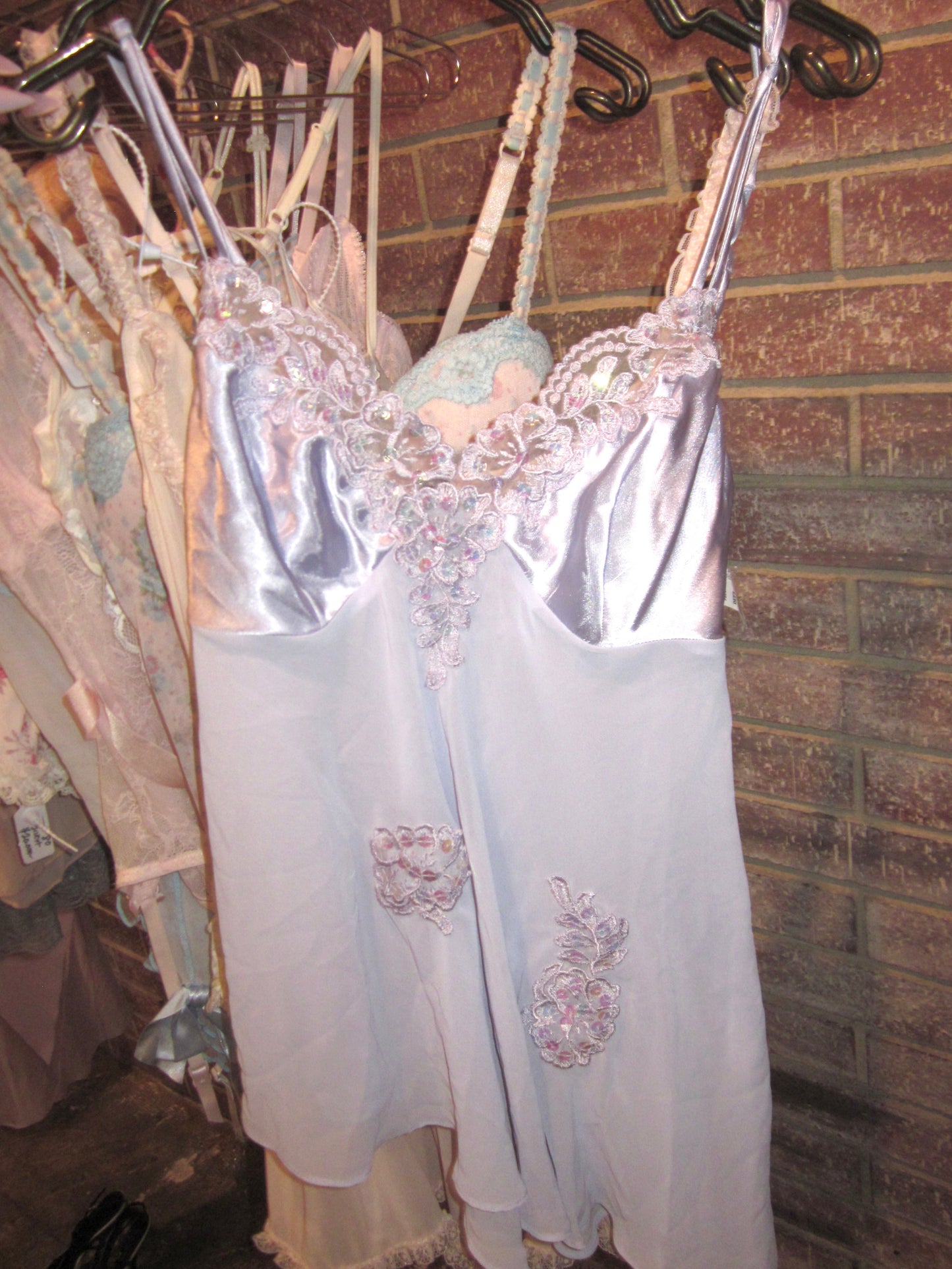 00s vintage lavender embroidered camisole
