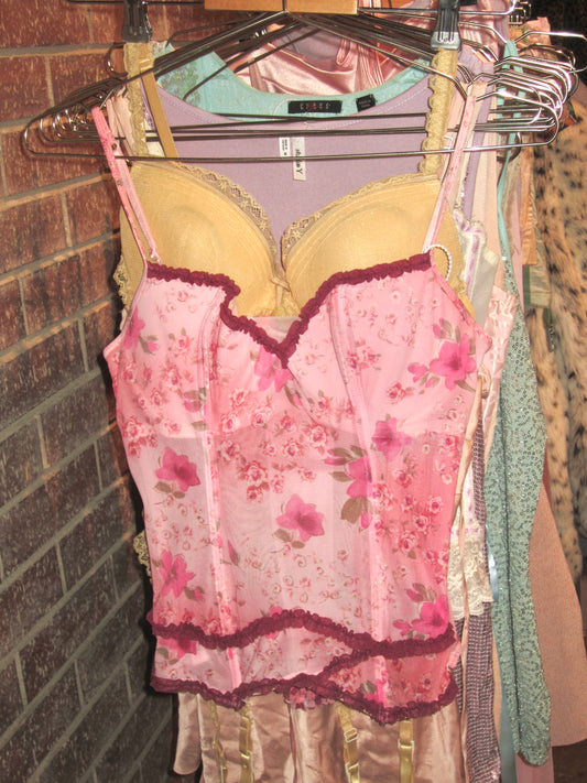 Y2K Hawaiian rare bustier corset