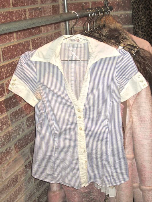 00s US Sabrina striped shirt