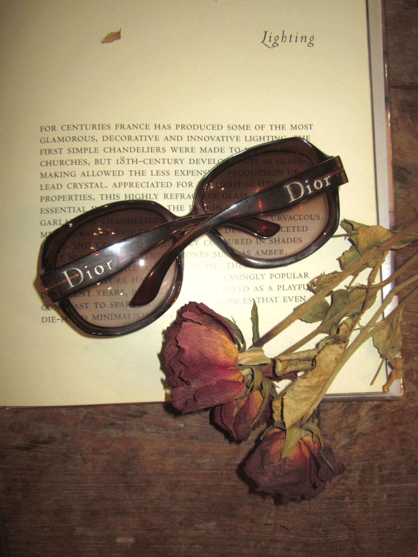 Vintage Dior glossy brown sunglasses