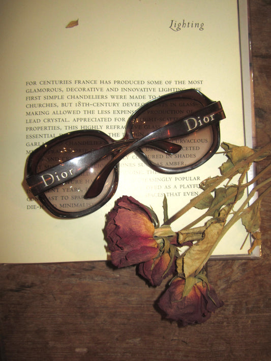 Vintage Dior glossy brown sunglasses