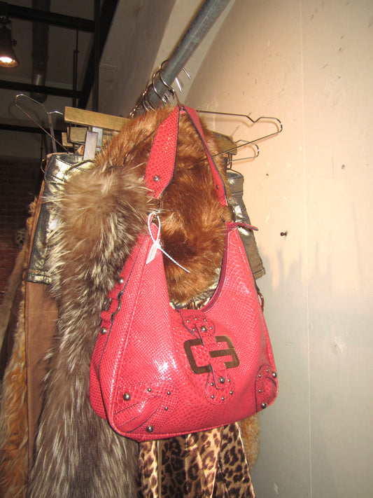 00s guess red croc shoulder bag
