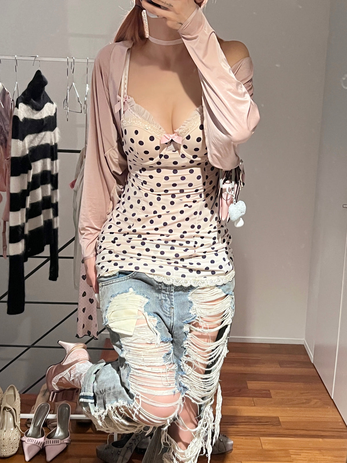 Champagne Dotted Romance