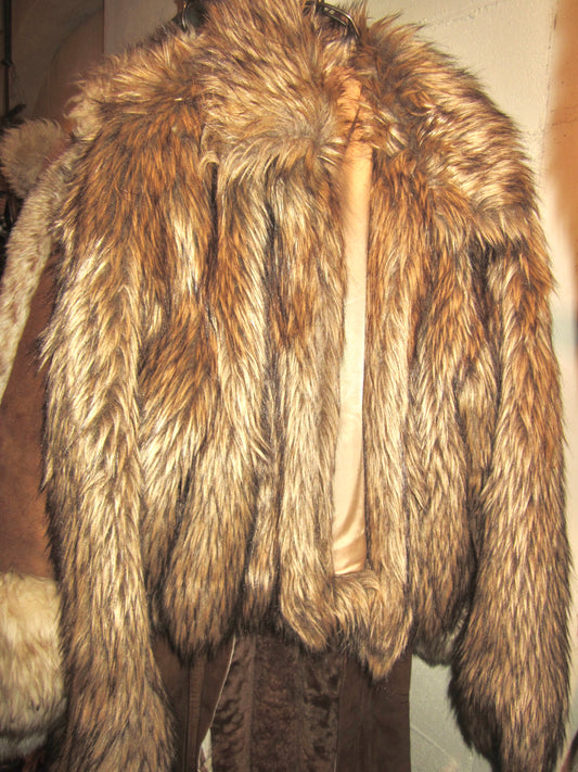 Faux fur bear short coat