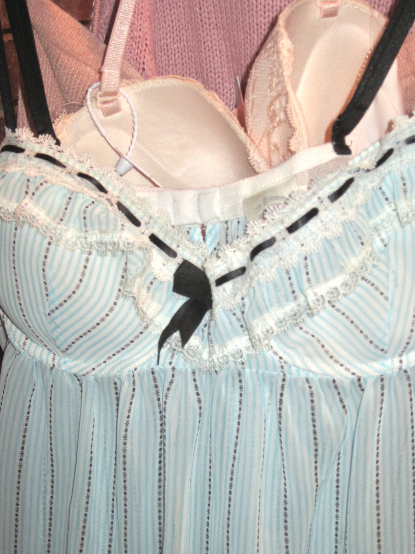 00s vintage striped babydoll