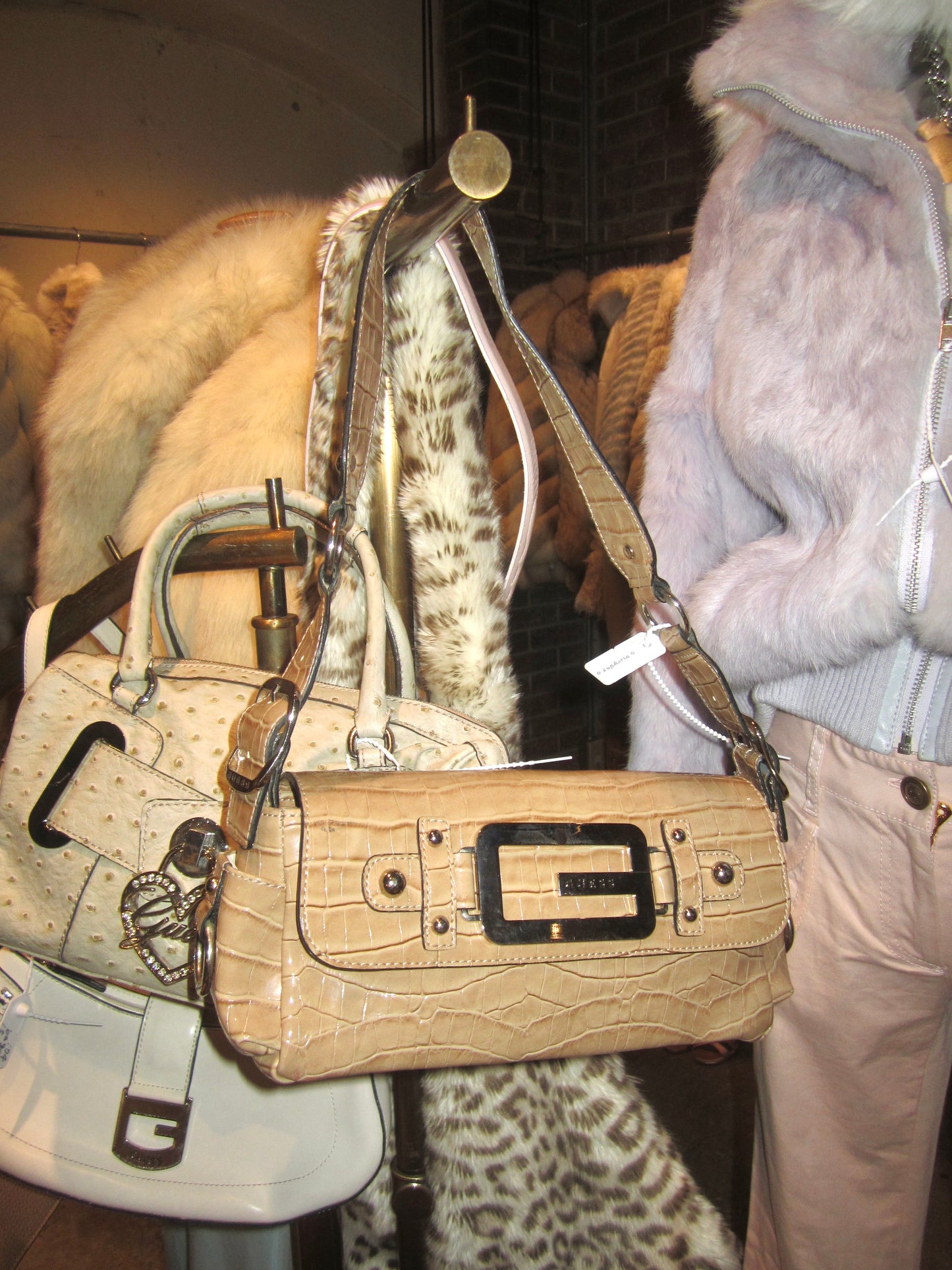 Y2K guess brown leather bag