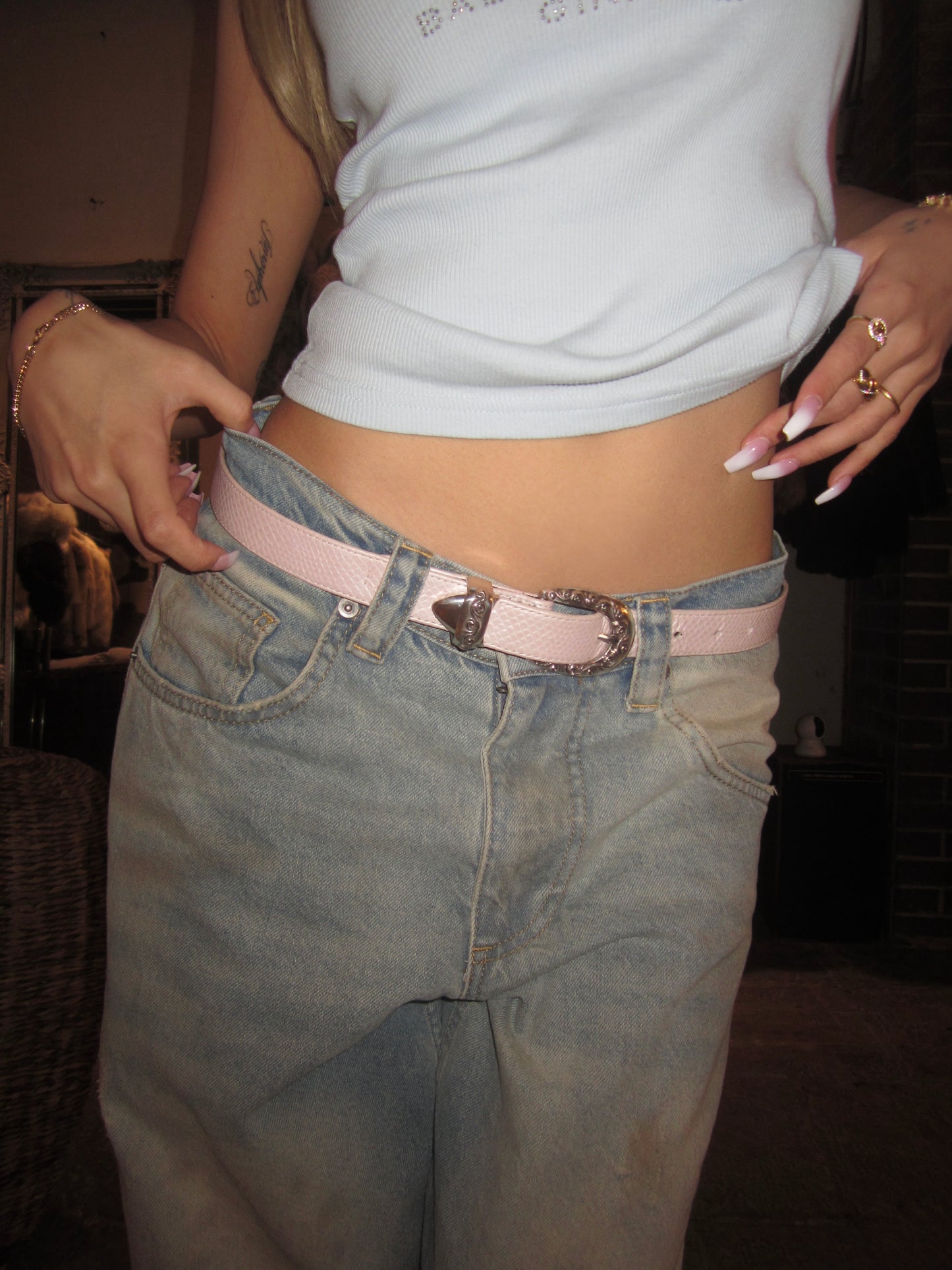 Y2K powder swan belt