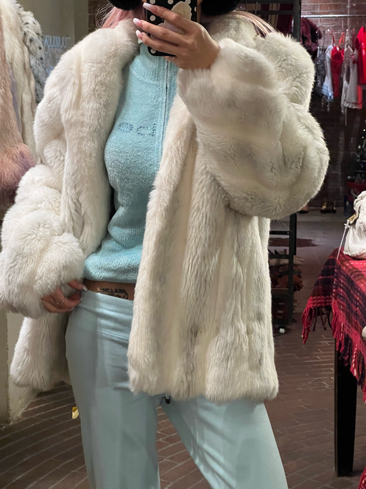 00s US vintage faux fur coat