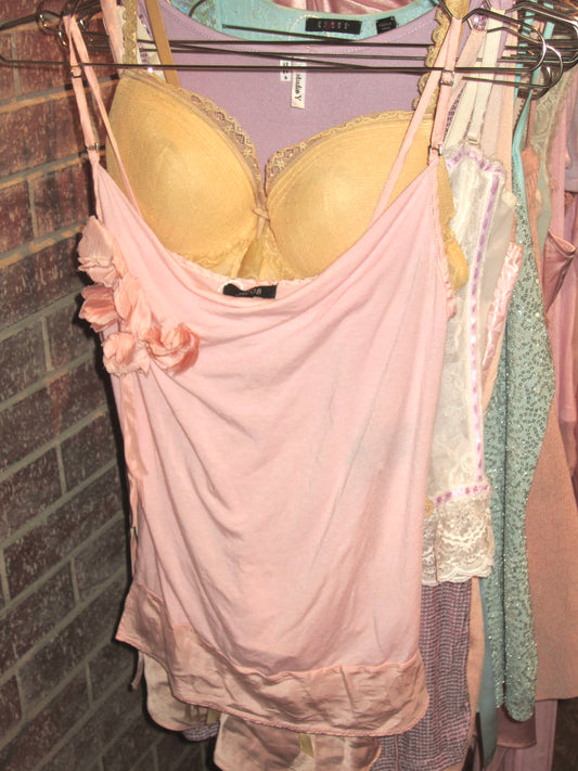 Vintage flower adjustable camisole
