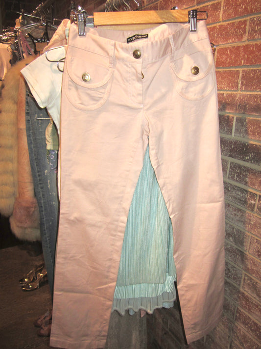Vintage Dolce & gabbana pink classic gold button denim