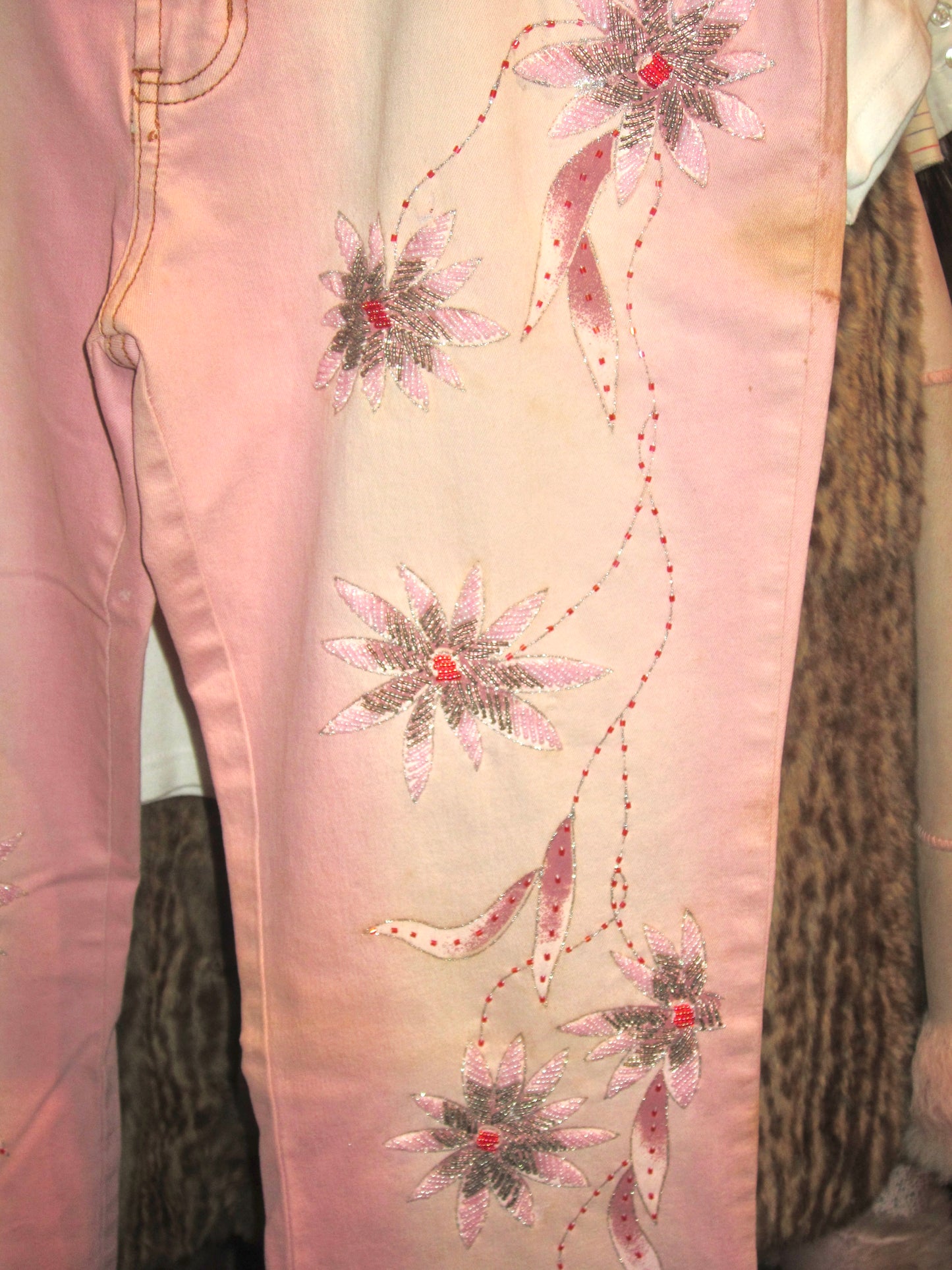 00s vintage embroidered denim