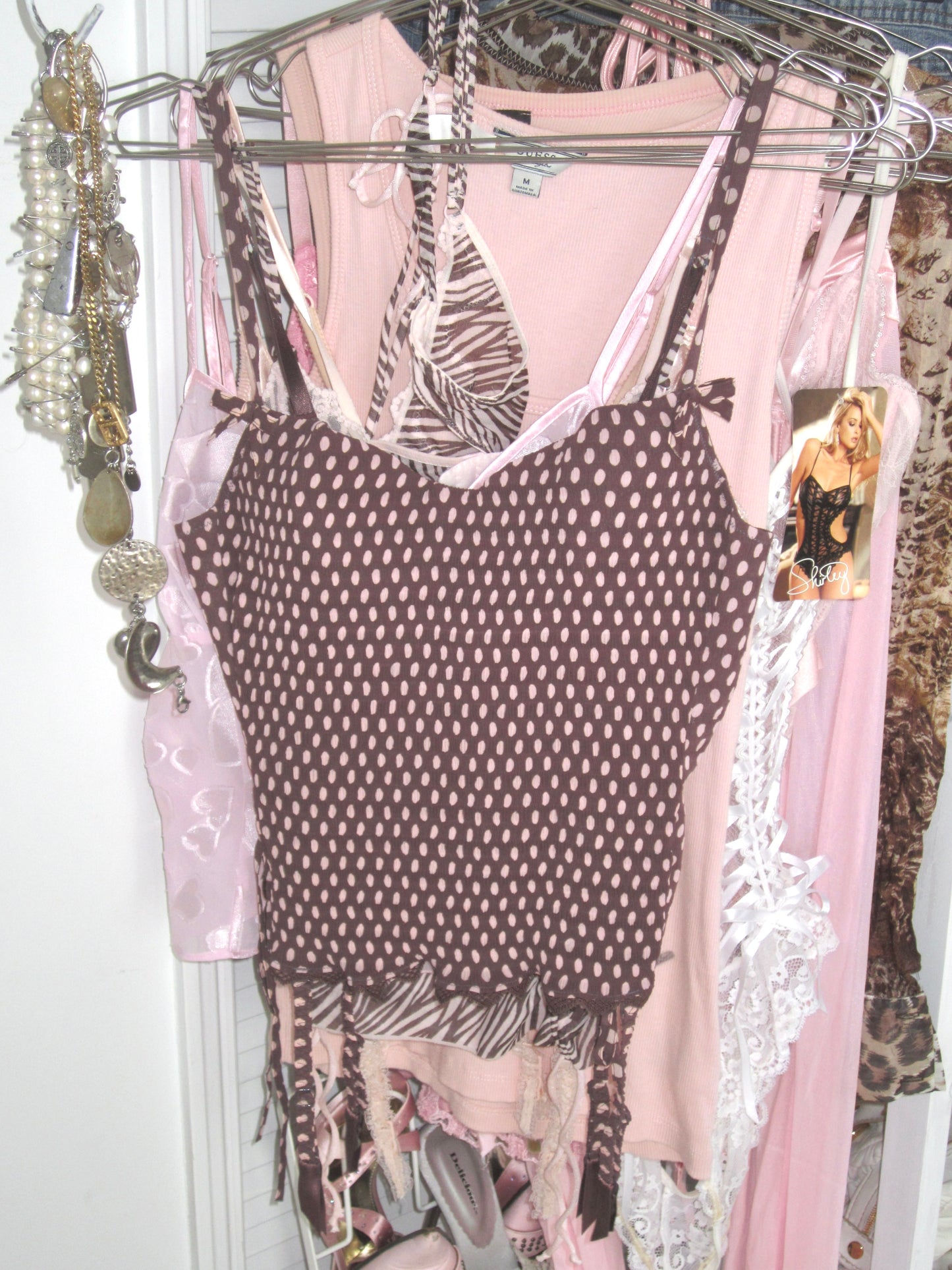 RAVAGE french vintage polka dot valentine bustier