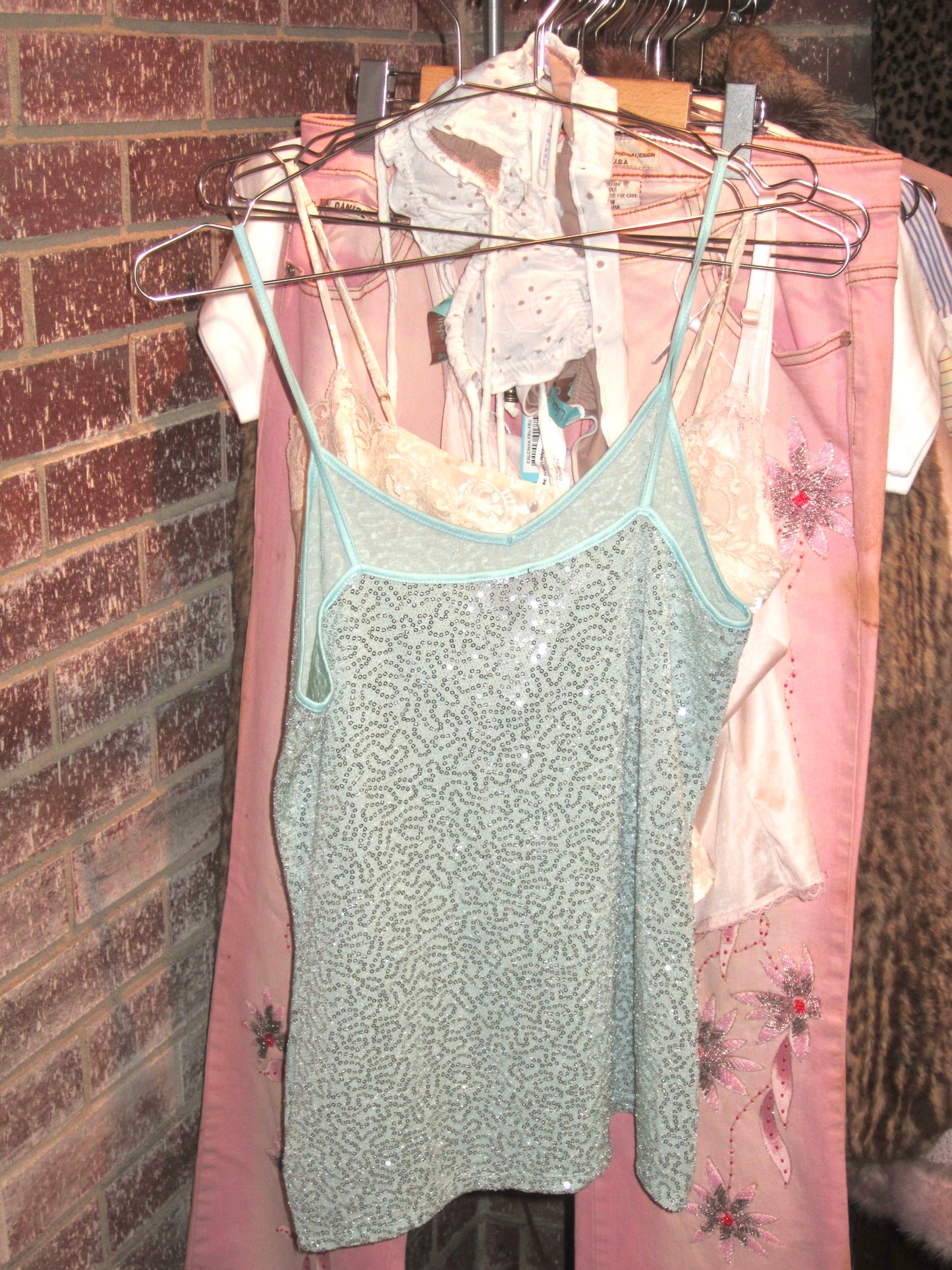 00s US Aqua sequin tank
