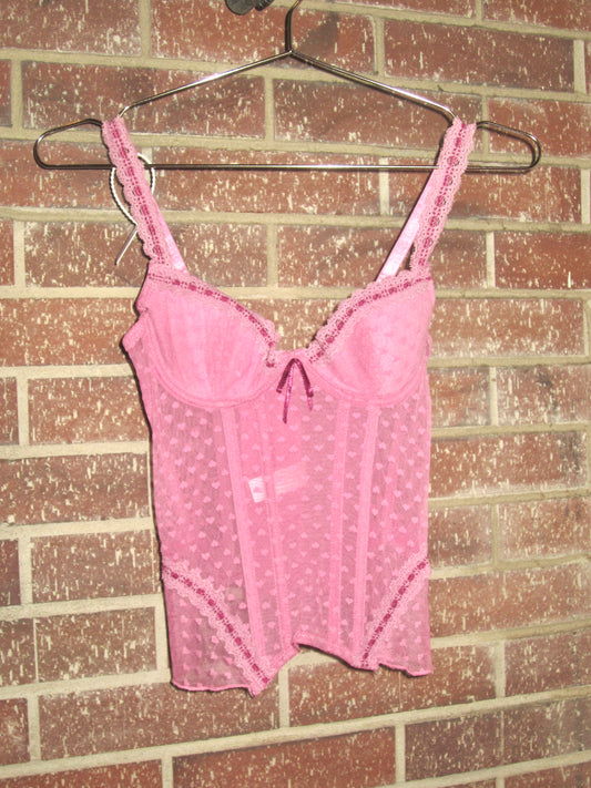 Y2K pink corset