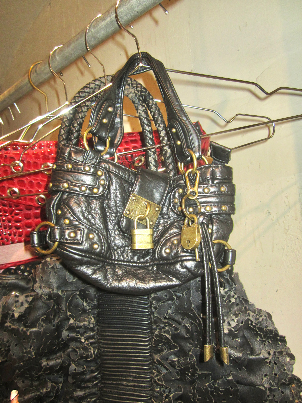Midnight Stud Lock Bag