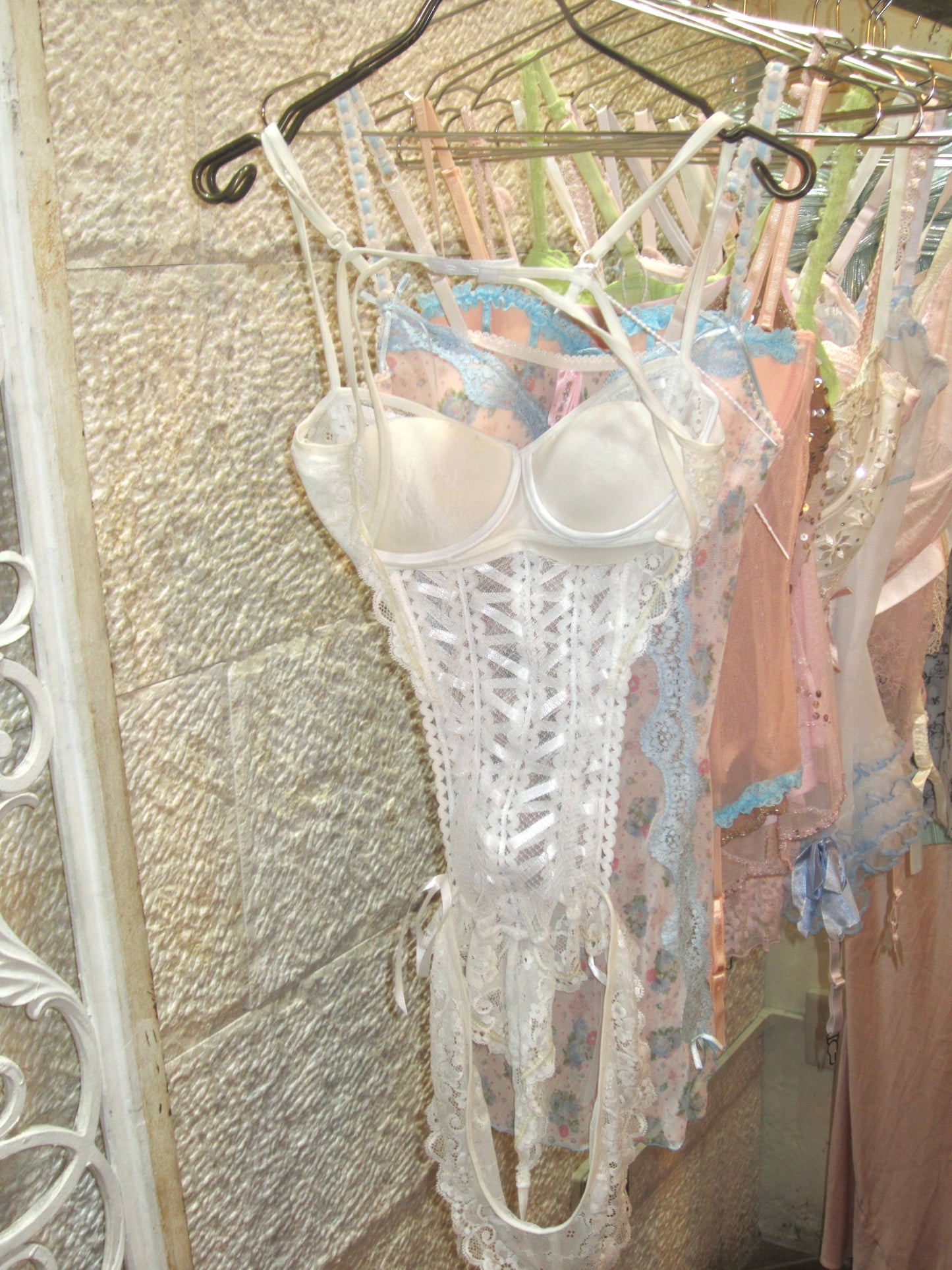 Vintage Frederick’s of Hollywood lace up bodysuits