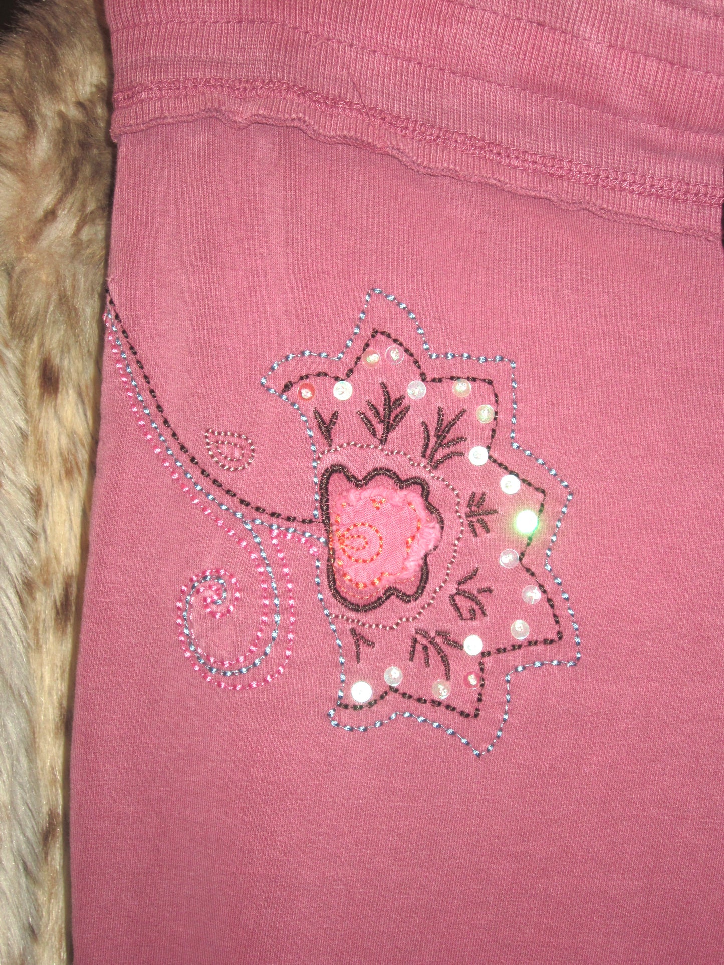 00s mauve bohemian sweatpants