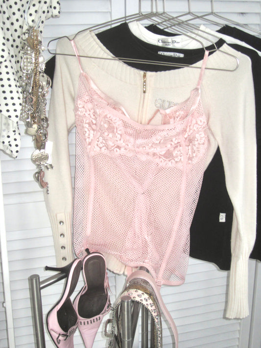 00s US vintage meshed camisole