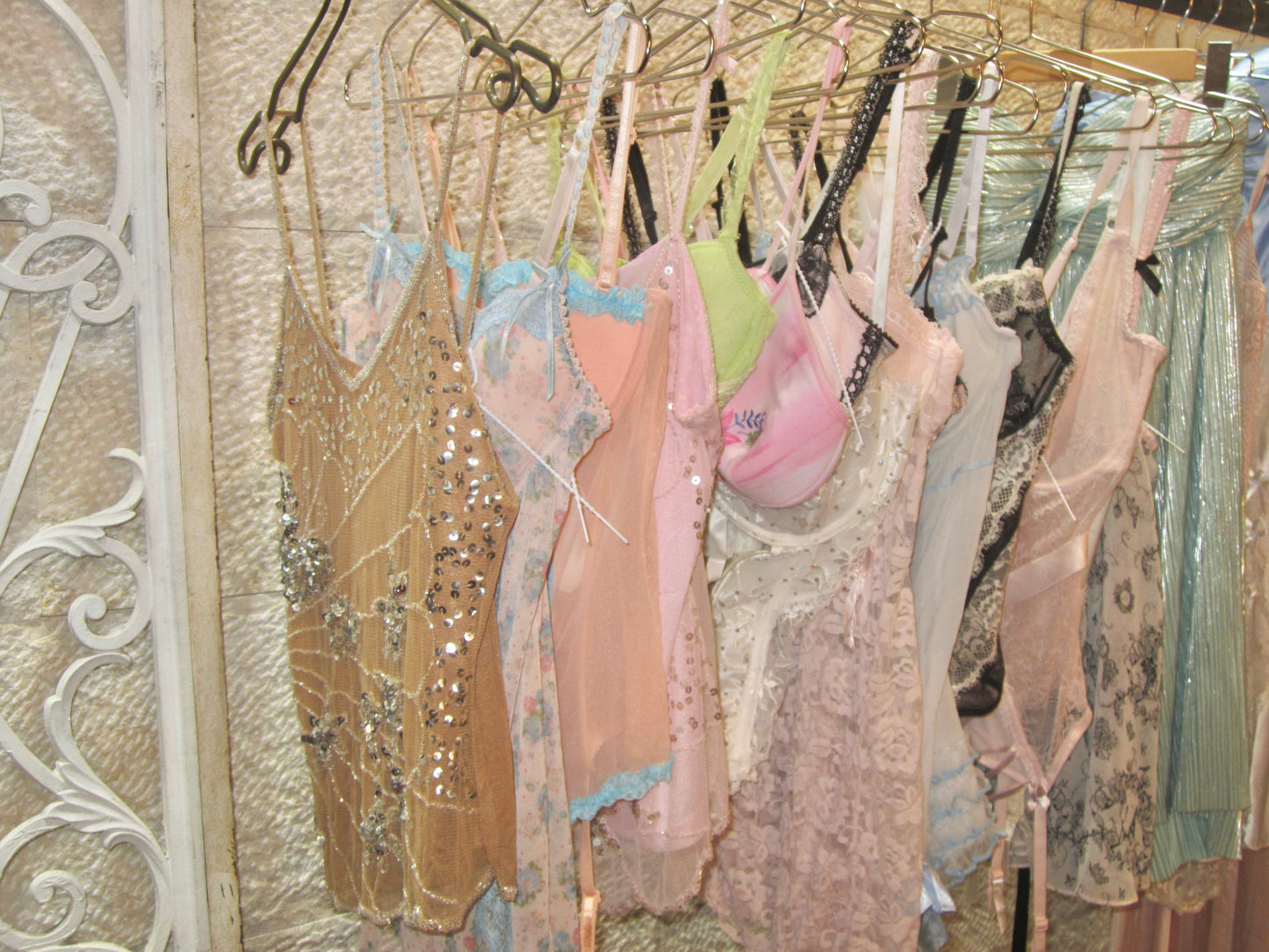 Terms in Beige sequin camisole