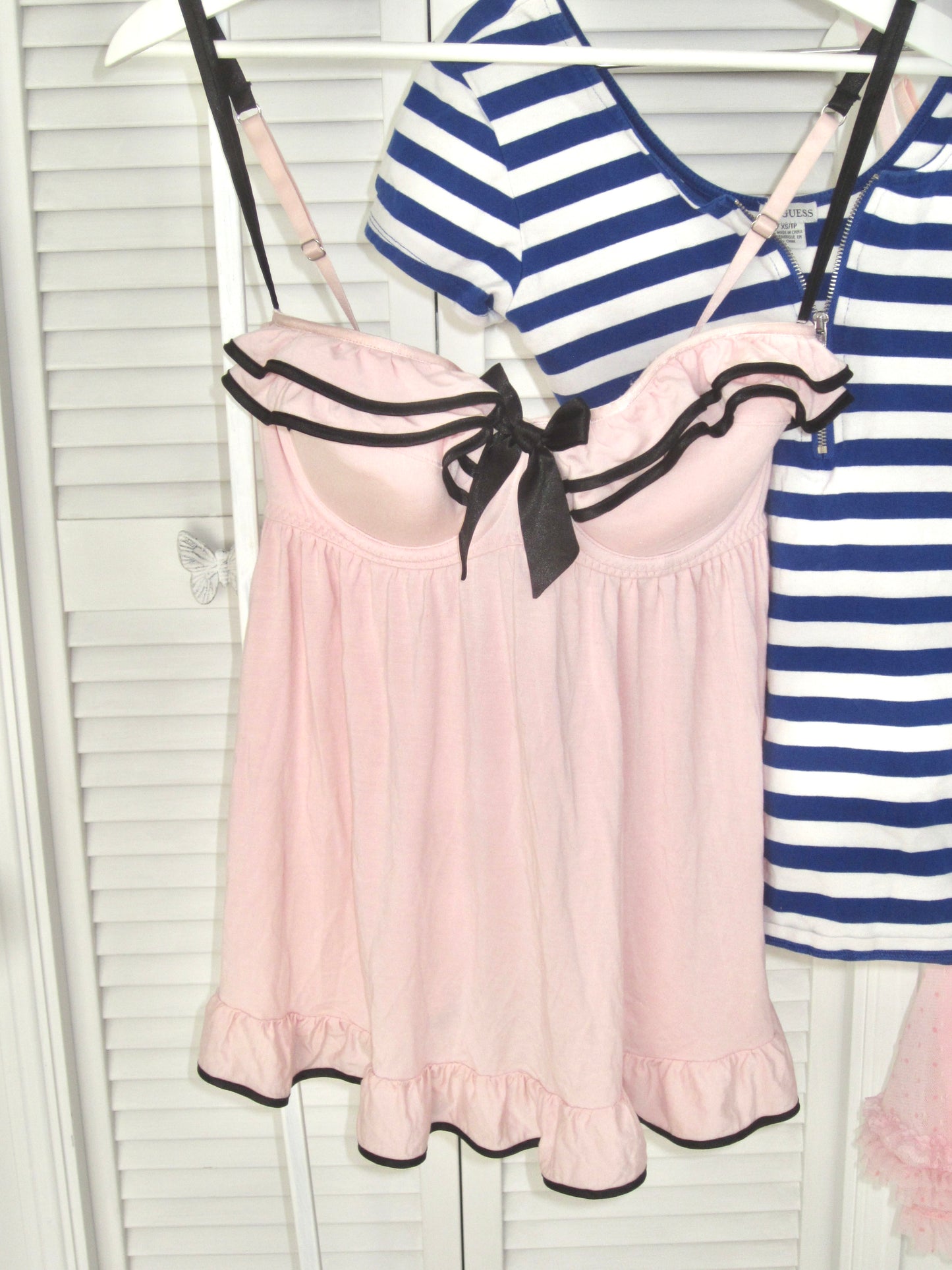 Pink Noir Bow Slip