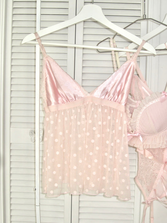 Blush Dot Babydoll