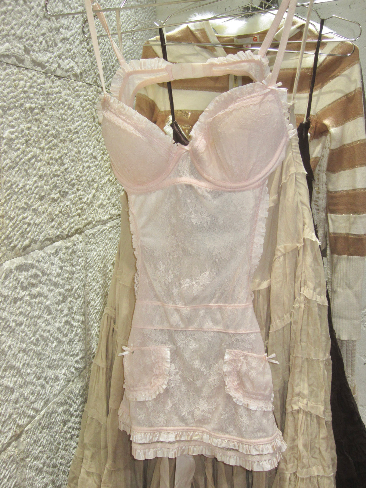 Blush Lace Pocket Slip