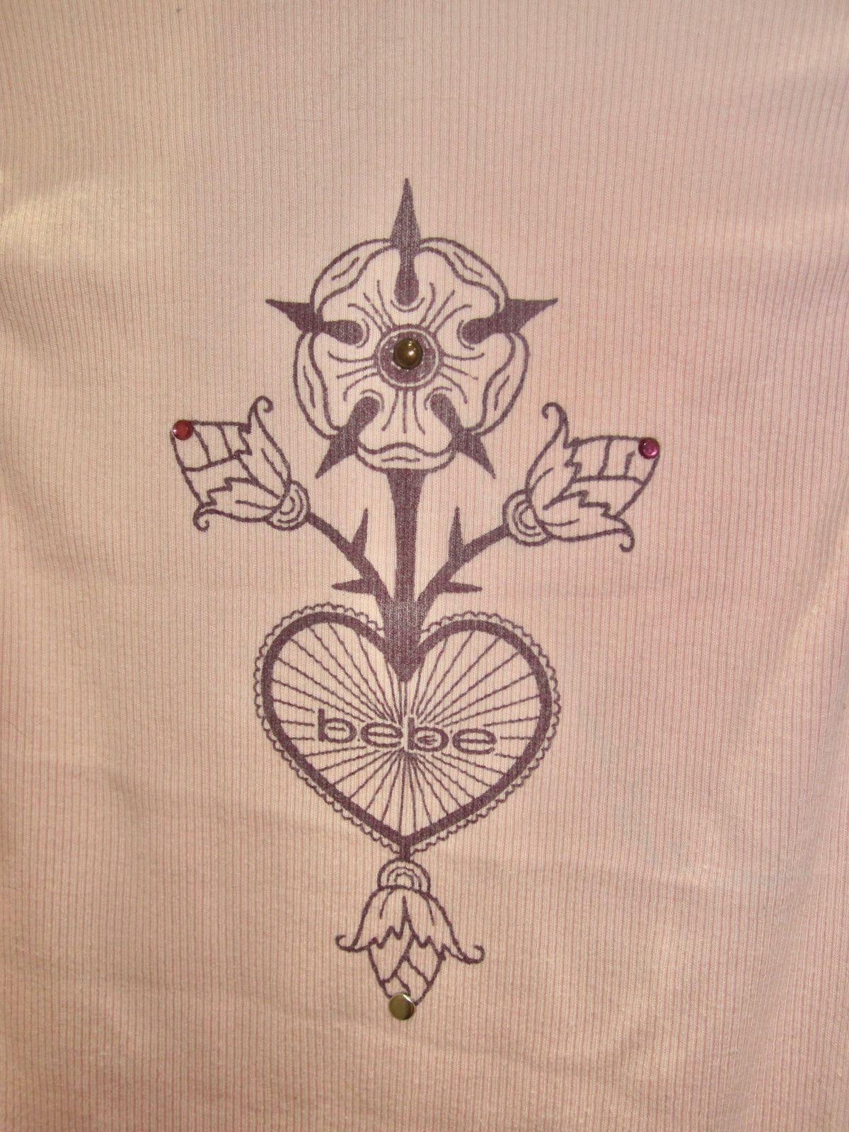 Pink Cherub Cross Stud Tank