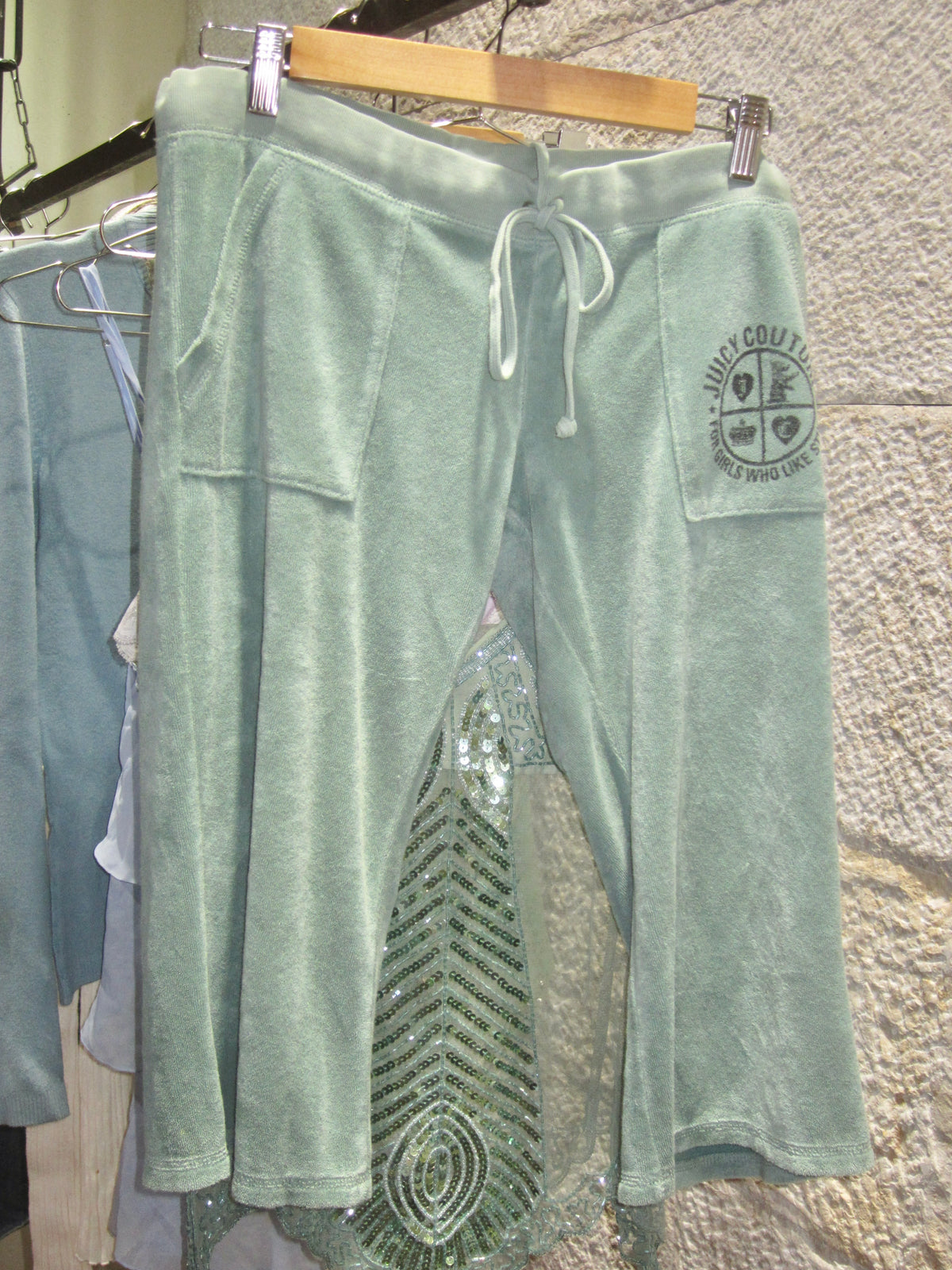 Mint Drawstring Cropped Pants