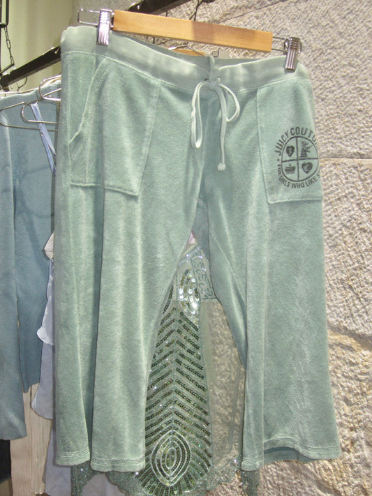 Mint Drawstring Cropped Pants