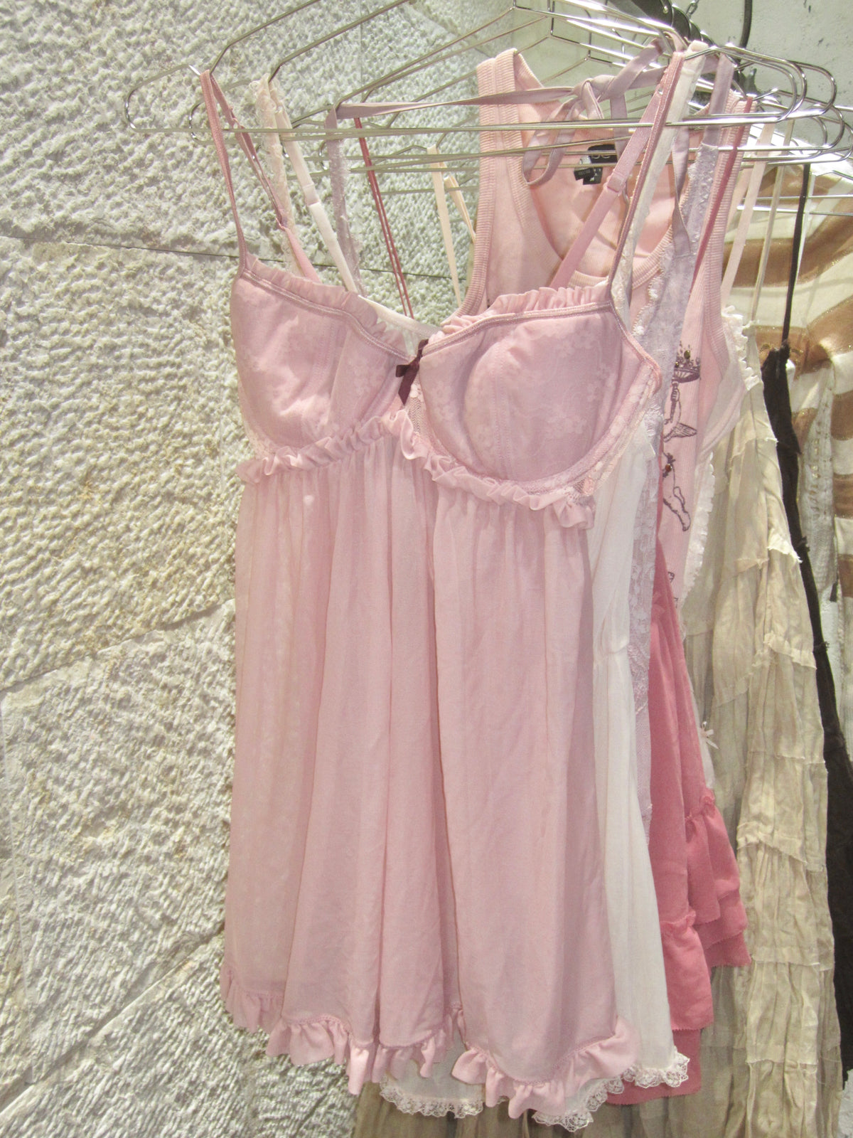 Blush Sheer Ruffle Babydoll