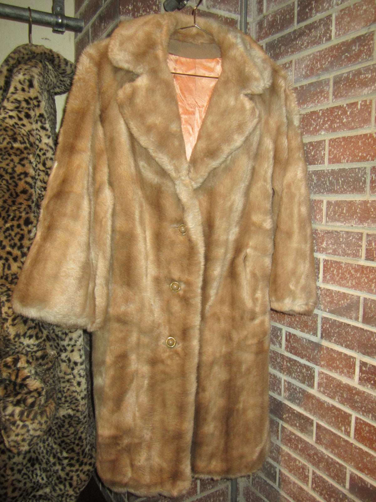 Caramel Plush Button Long Coat