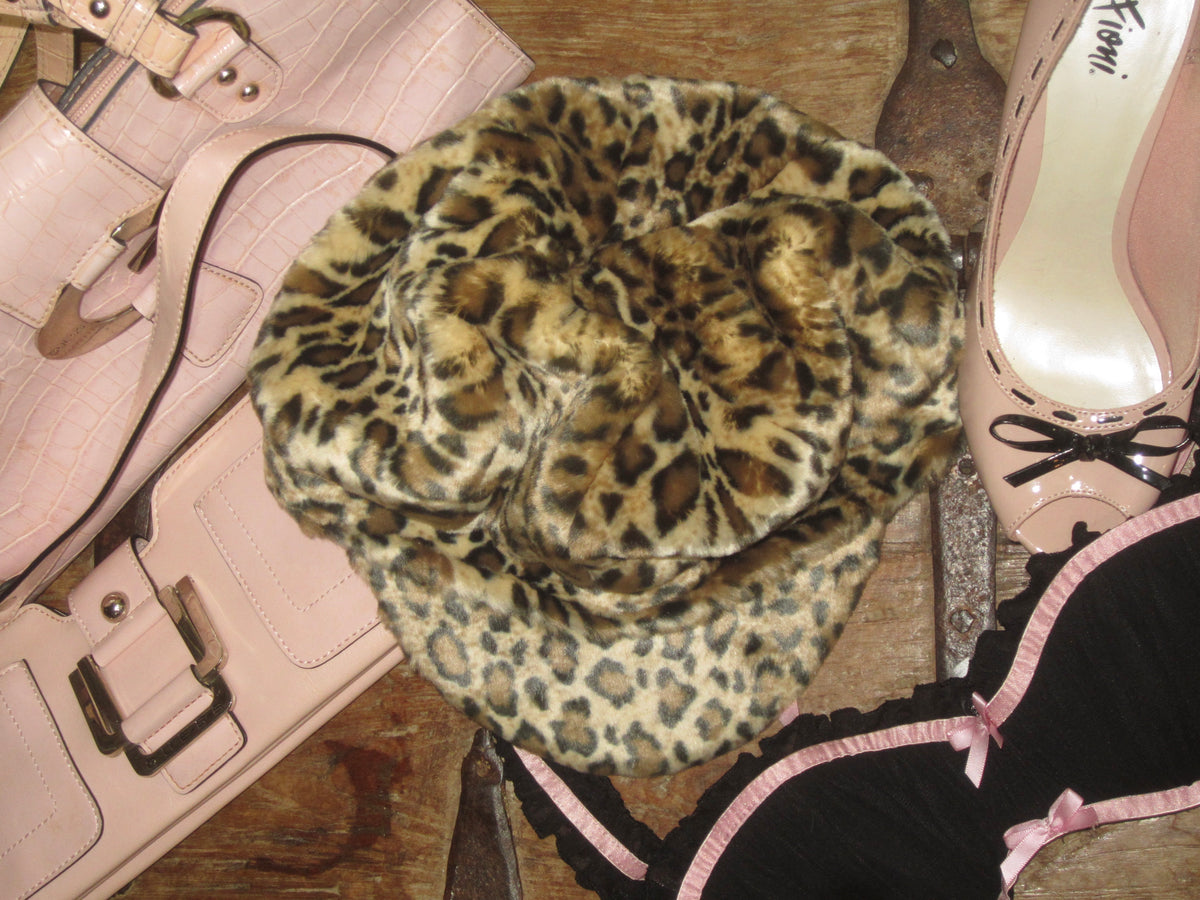 Leopard Plush Cap