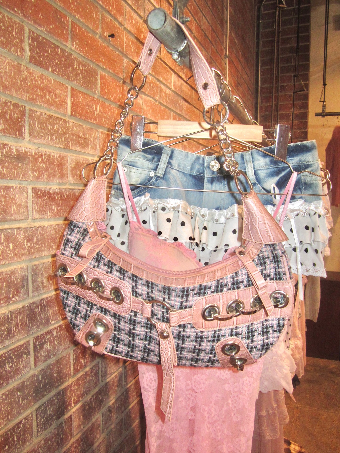 Bubblegum Tweed Bag