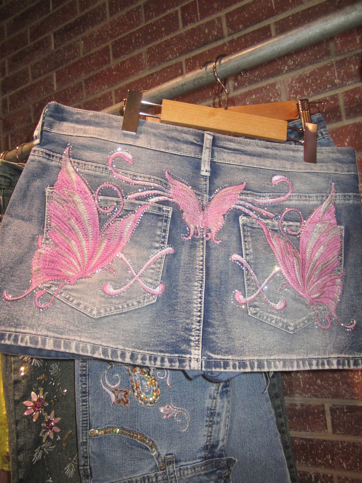 Pink Wings in Blue