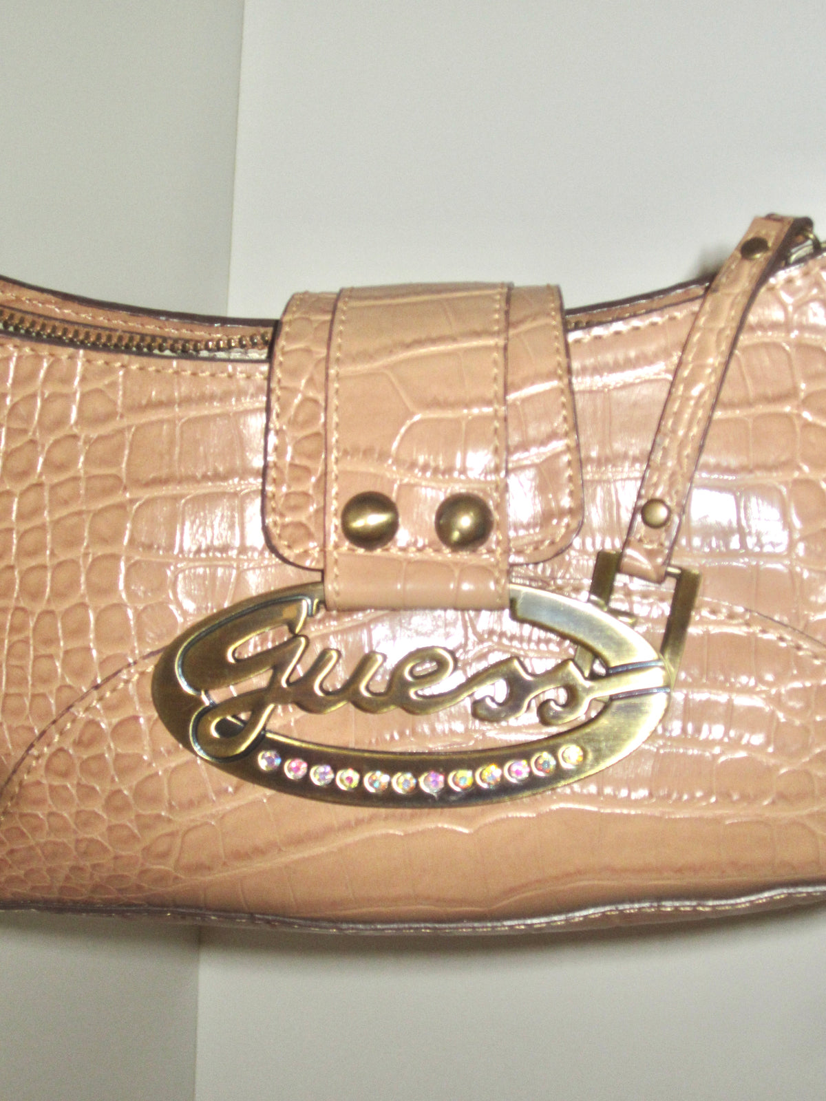 Guess Rhinestone Croc Bag